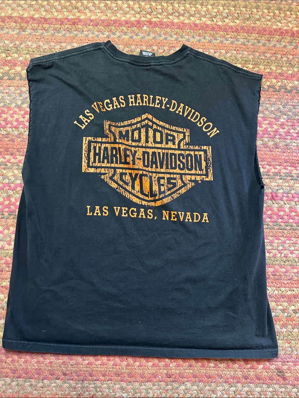 Harley-Davidson BLACK Sleeveless LAS VEGAS Graphic Tank